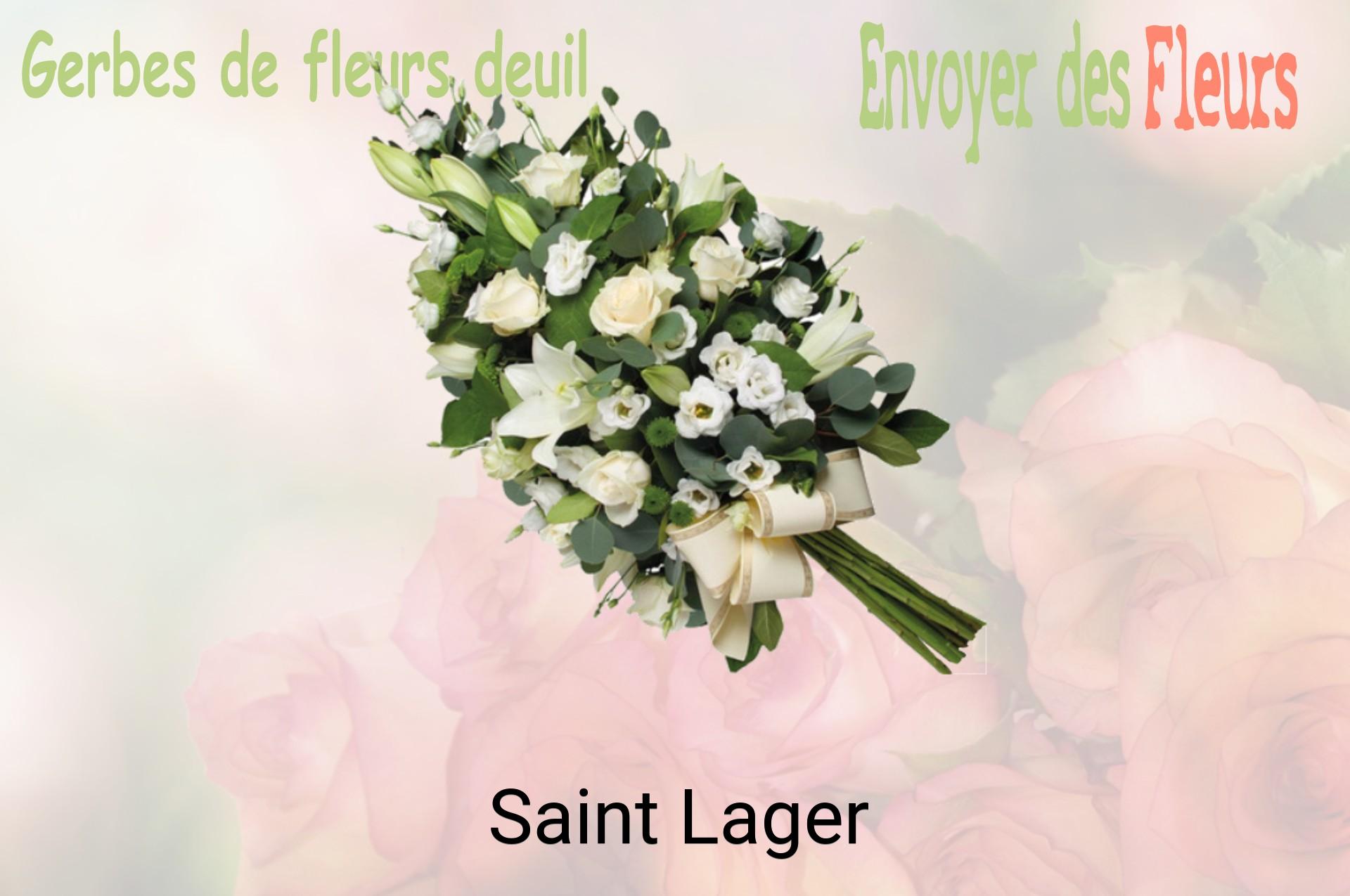 Gerbe de fleurs de deuil livrée à Saint-Lager